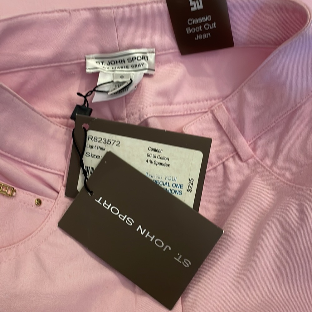 St John Pink Jeans stretch Sz 0